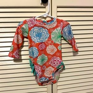 Ruffle butt baby girl swim